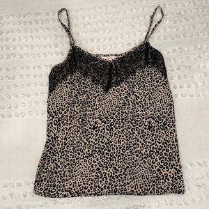 Cheetah lace tank